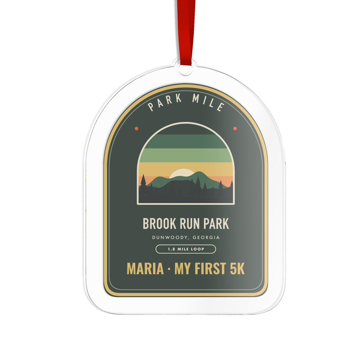 Brook Run Park Personalized Medal