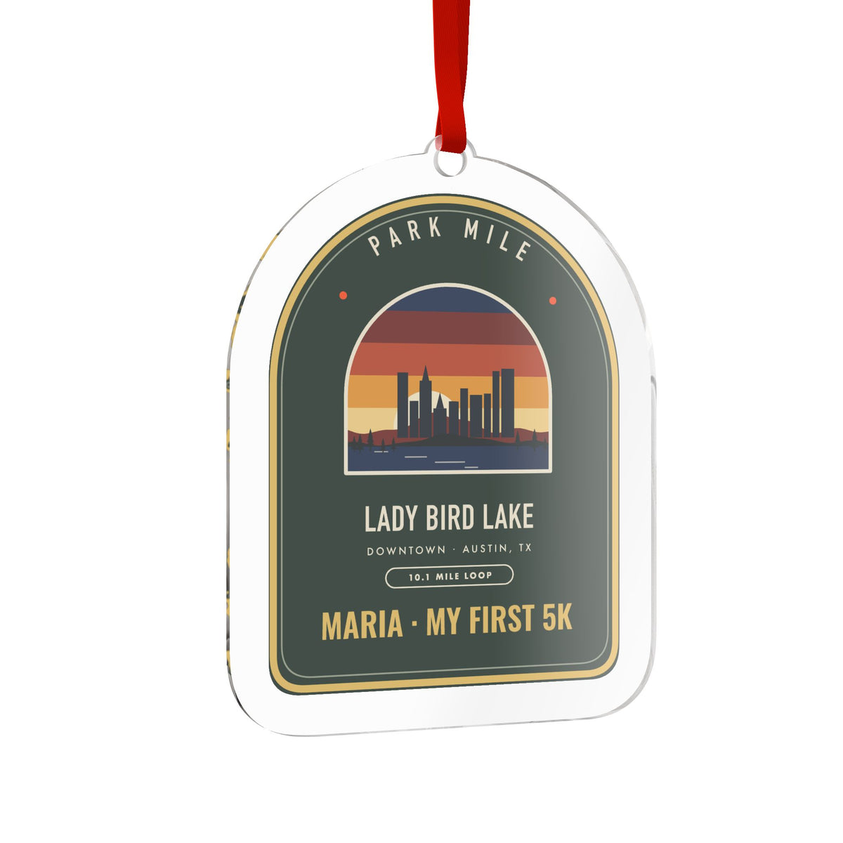Lady Bird Lake Personalized Medal
