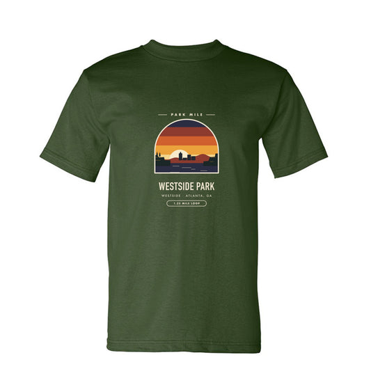 Westside Park Finisher Tee in Army – front