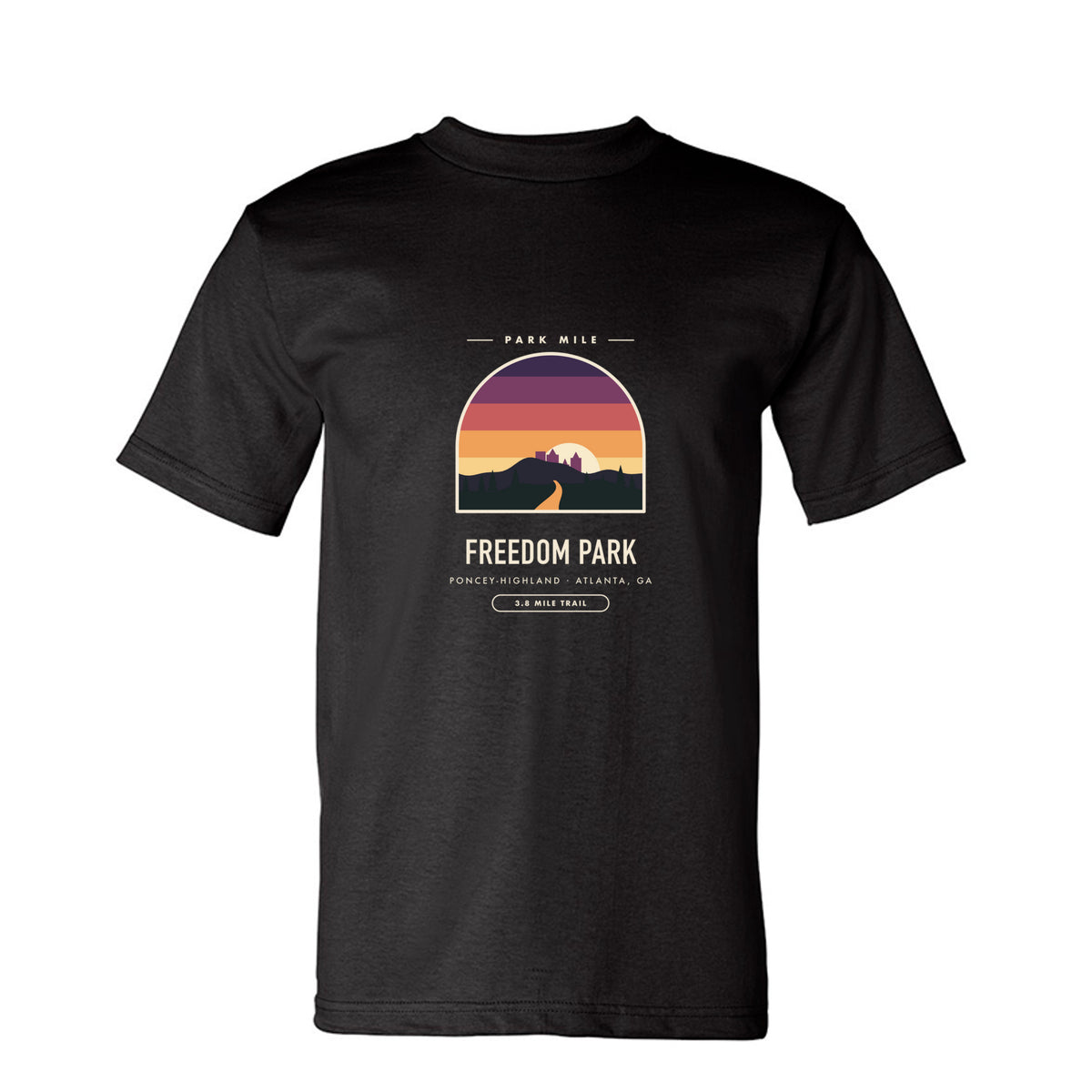 Freedom Park Finisher Tee in Black – front