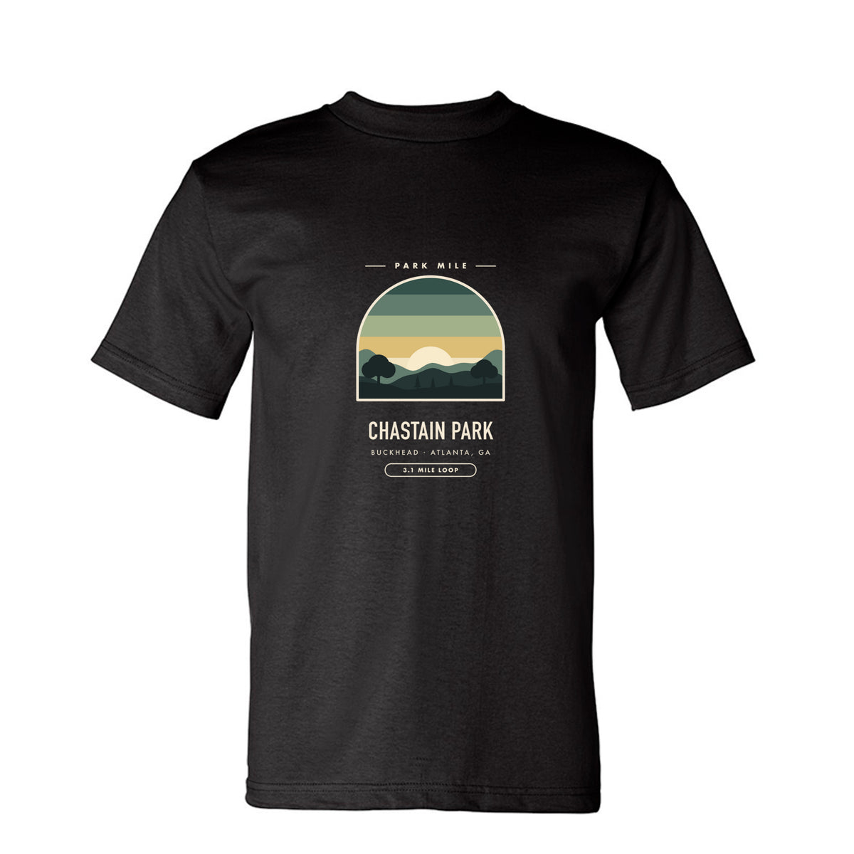 Chastain Park Finisher Tee in Black – front