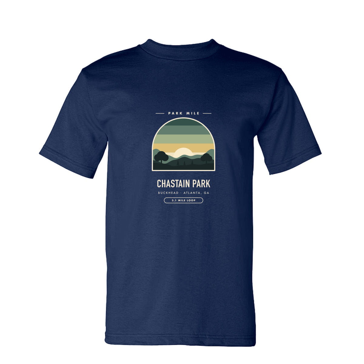 Chastain Park Finisher Tee in Navy – front