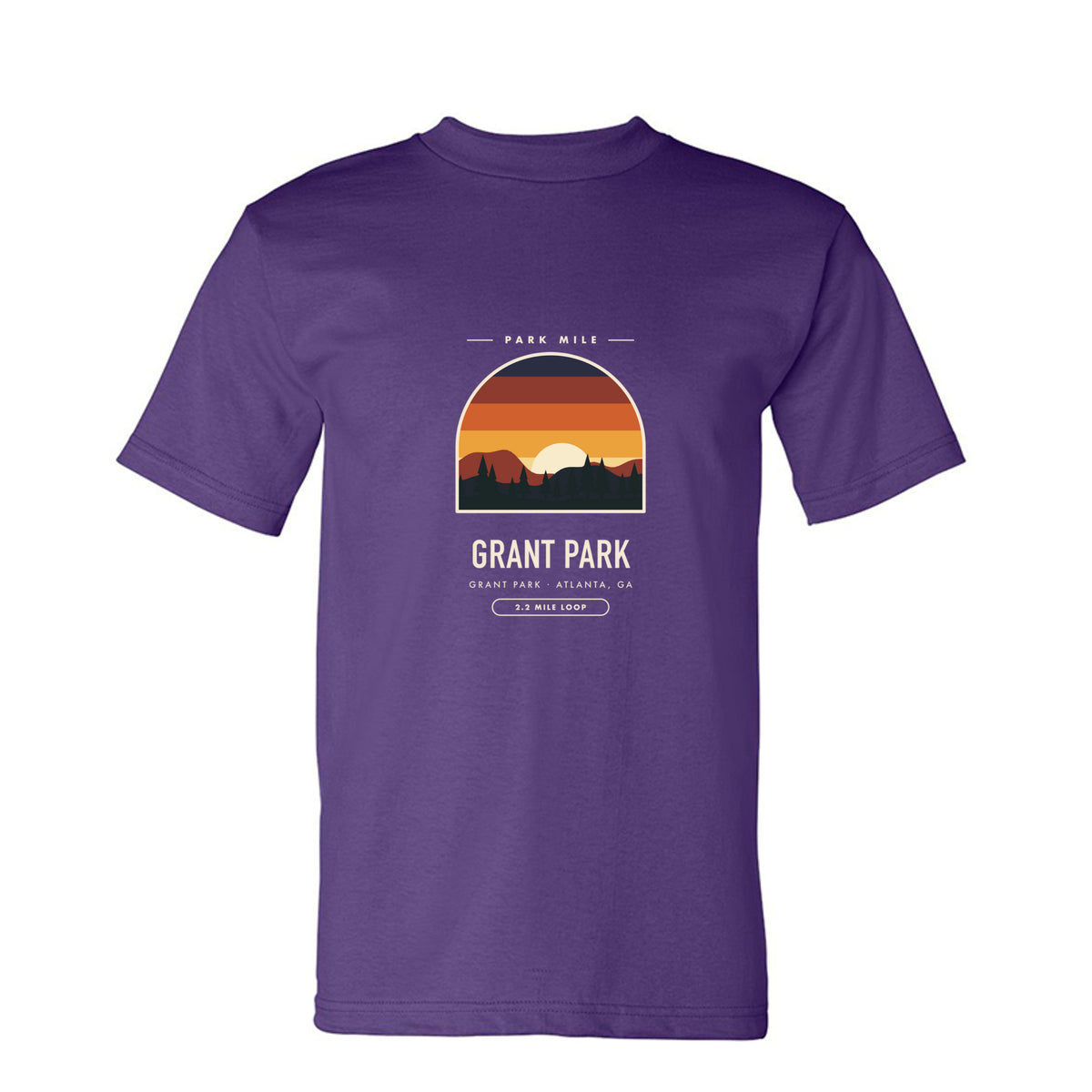 Grant Park Finisher Tee in Purple – front
