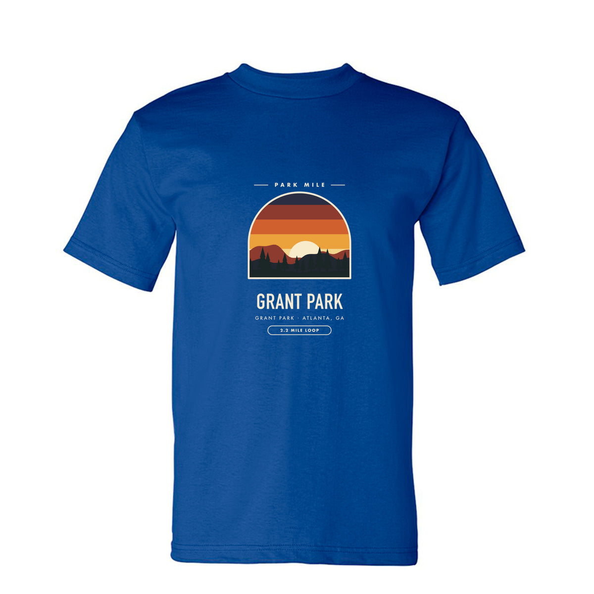 Grant Park Finisher Tee in Royal – front