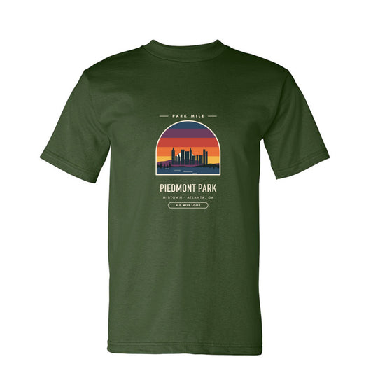Piedmont Park Finisher Tee in Army – front