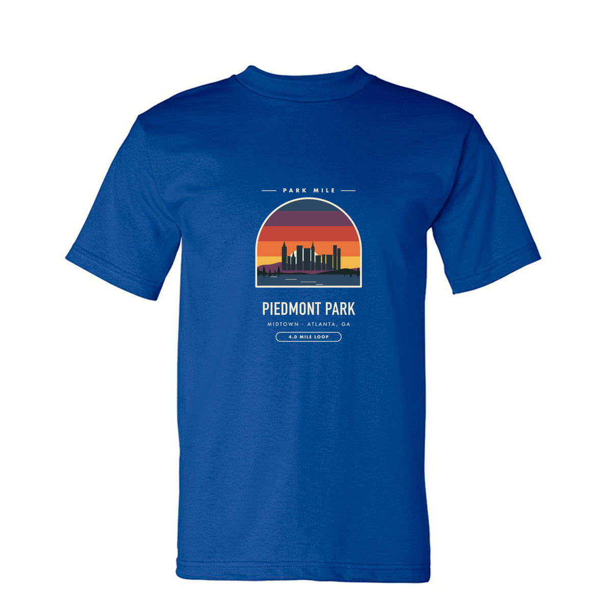Piedmont Park Finisher Tee in Royal – front