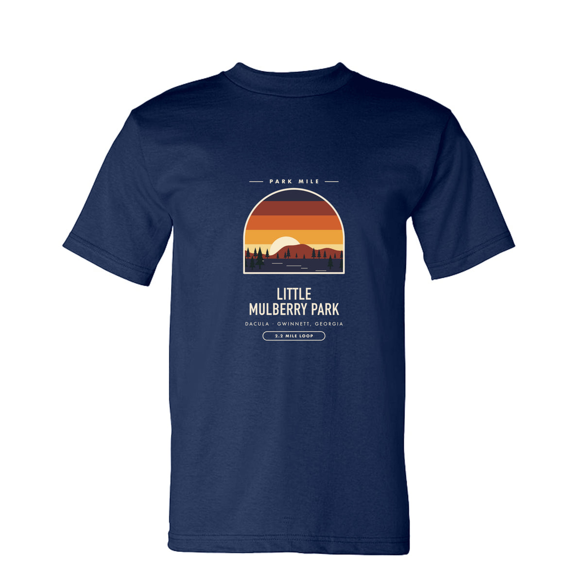 Little Mulberry Park Finisher Tee in Navy – front