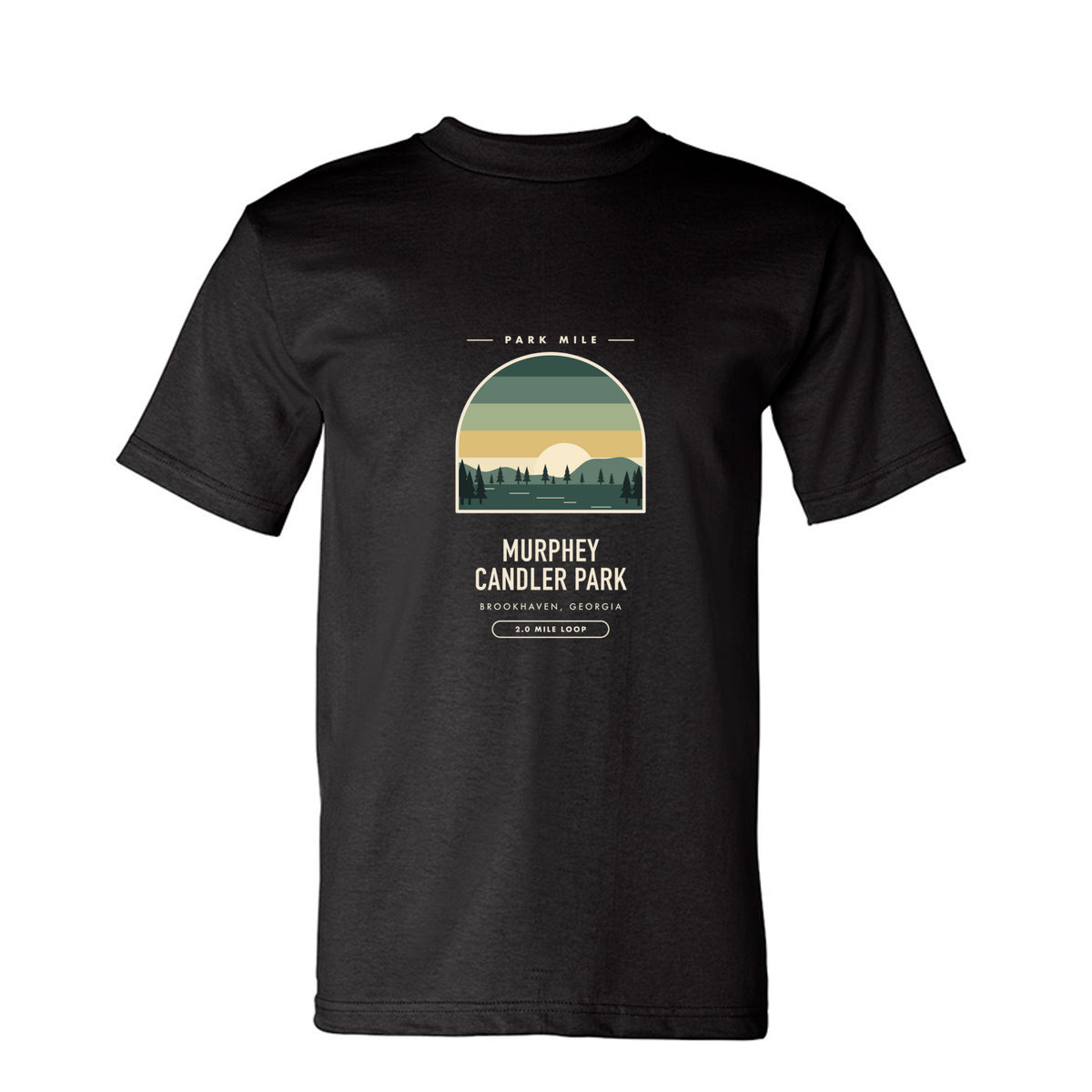 Murphey Candler Park Finisher Tee in Black – front