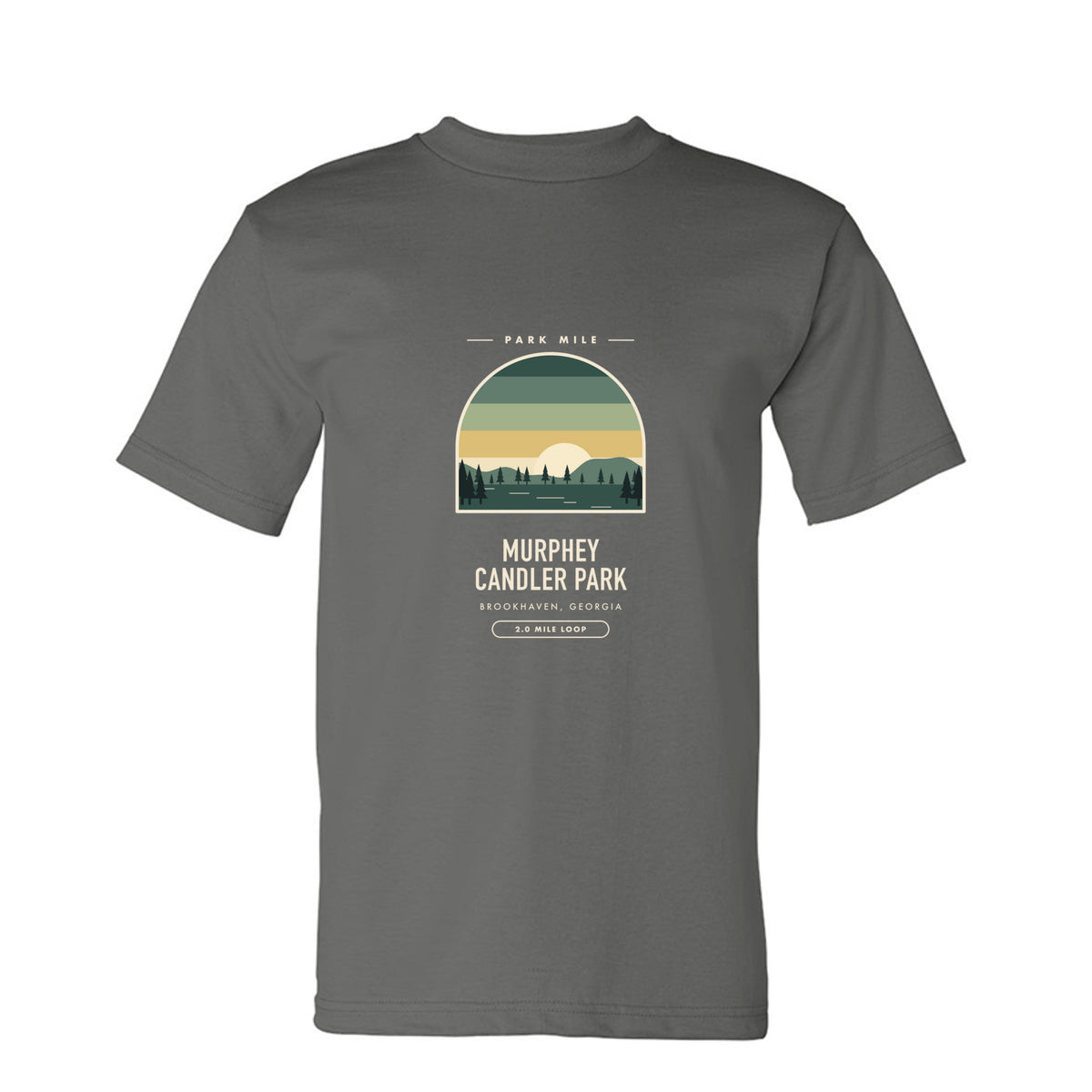 Murphey Candler Park Finisher Tee in Charcoal – front