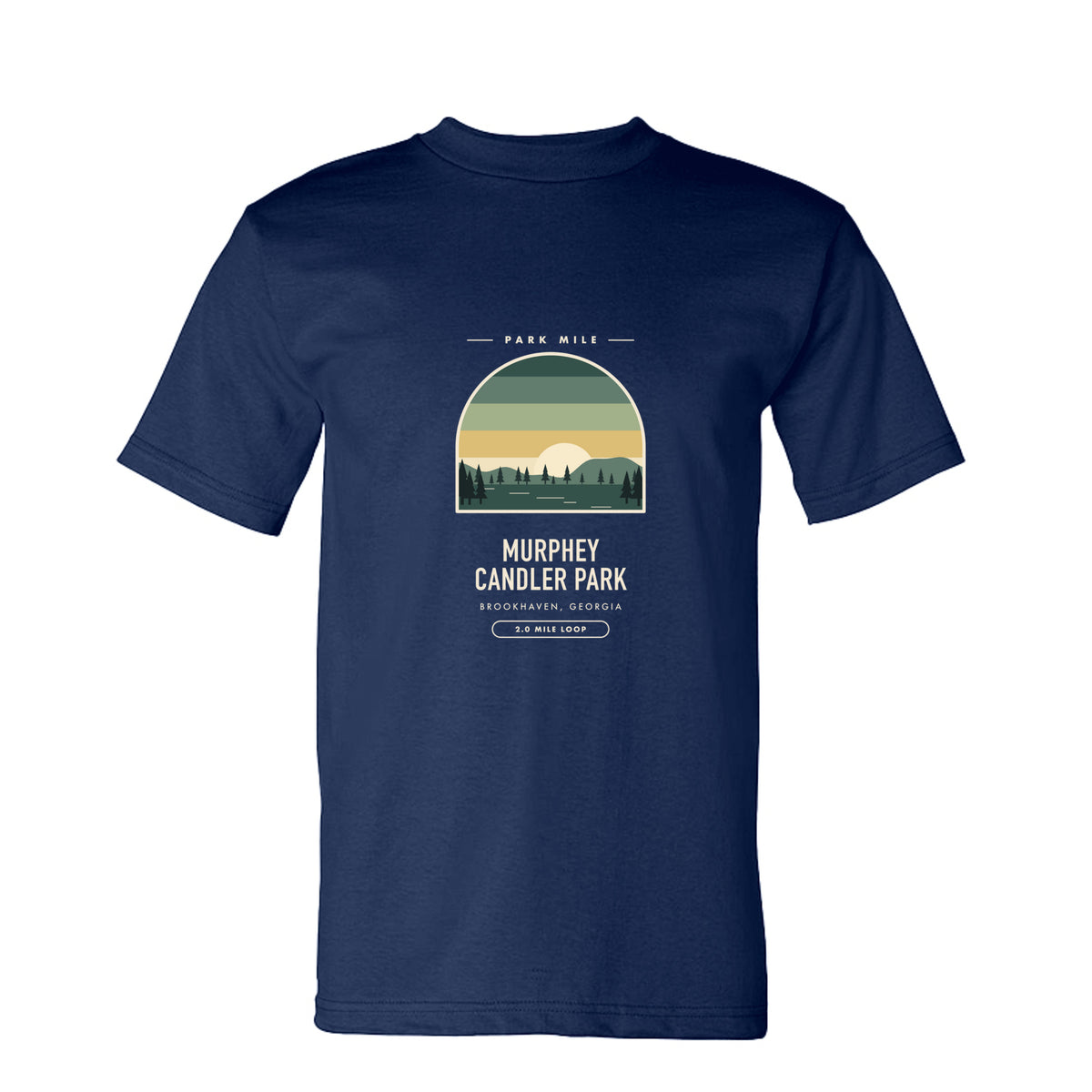 Murphey Candler Park Finisher Tee in Navy – front