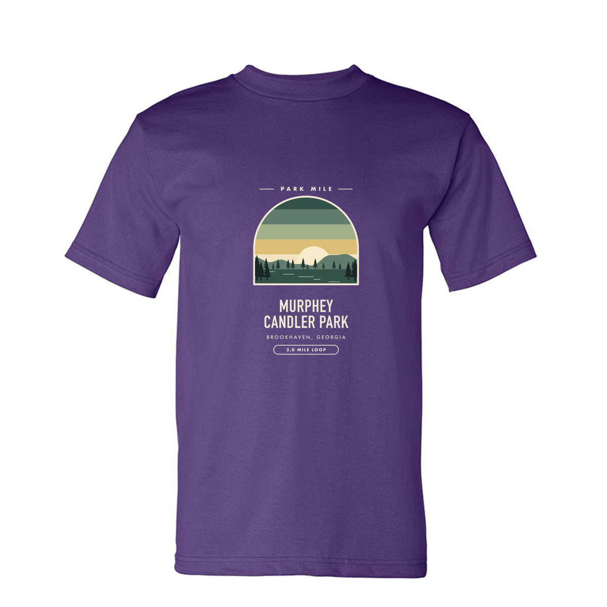 Murphey Candler Park Finisher Tee in Purple – front