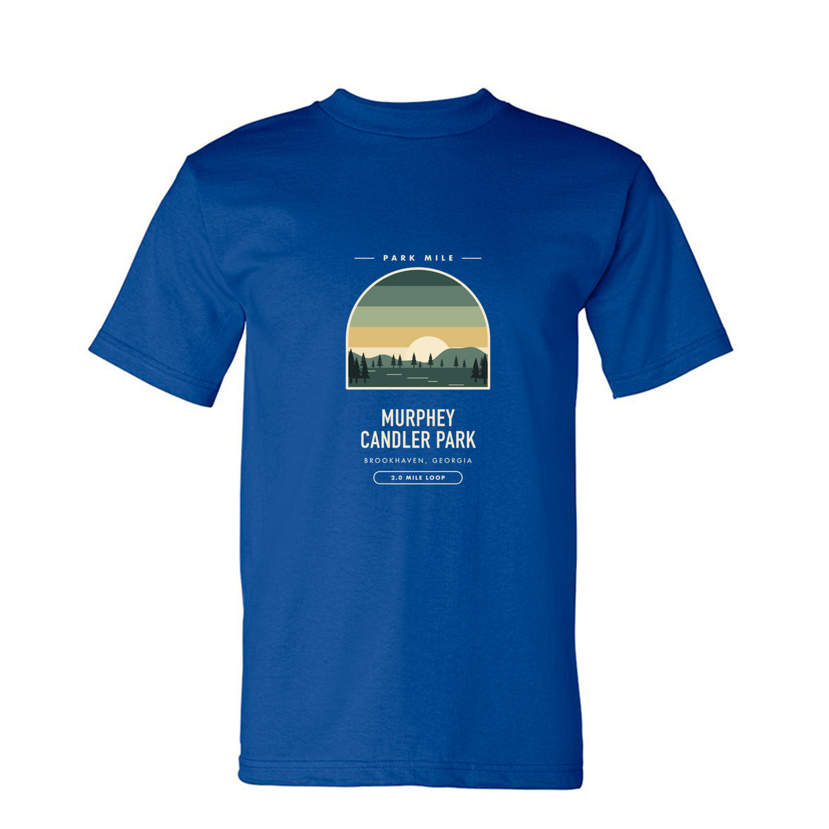 Murphey Candler Park Finisher Tee in Royal – front