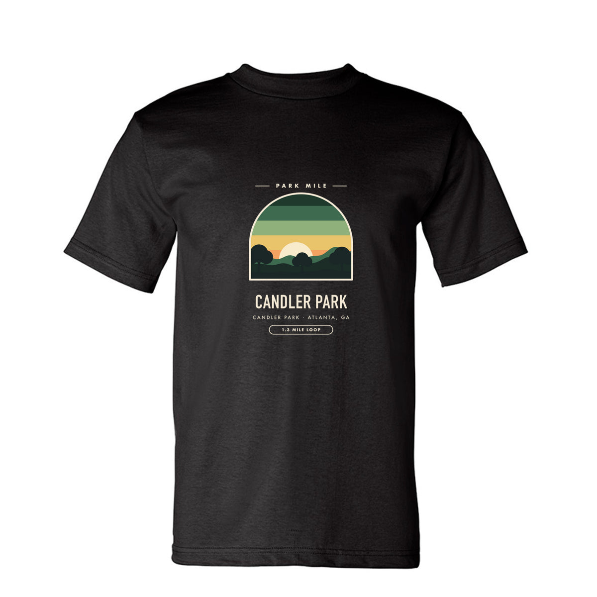Candler Park Finisher Tee in Black – front