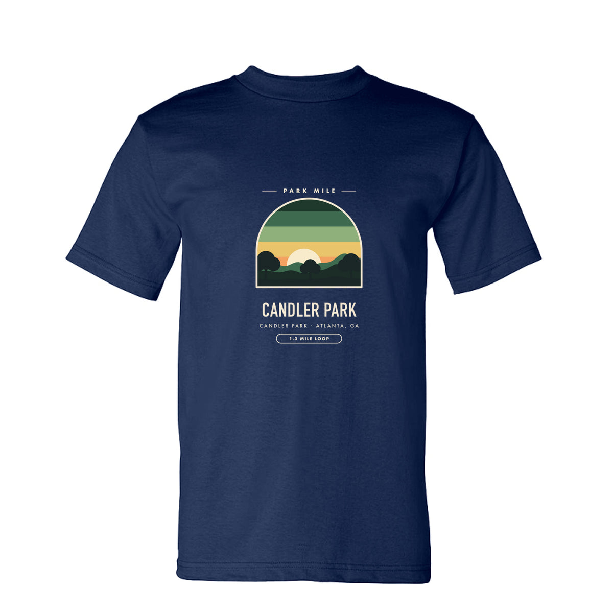 Candler Park Finisher Tee in Navy – front