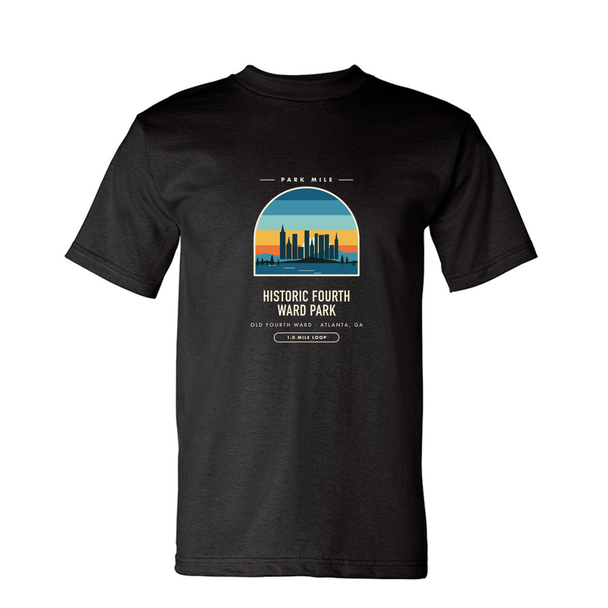 Historic Fourth Ward Park Finisher Tee in Black – front