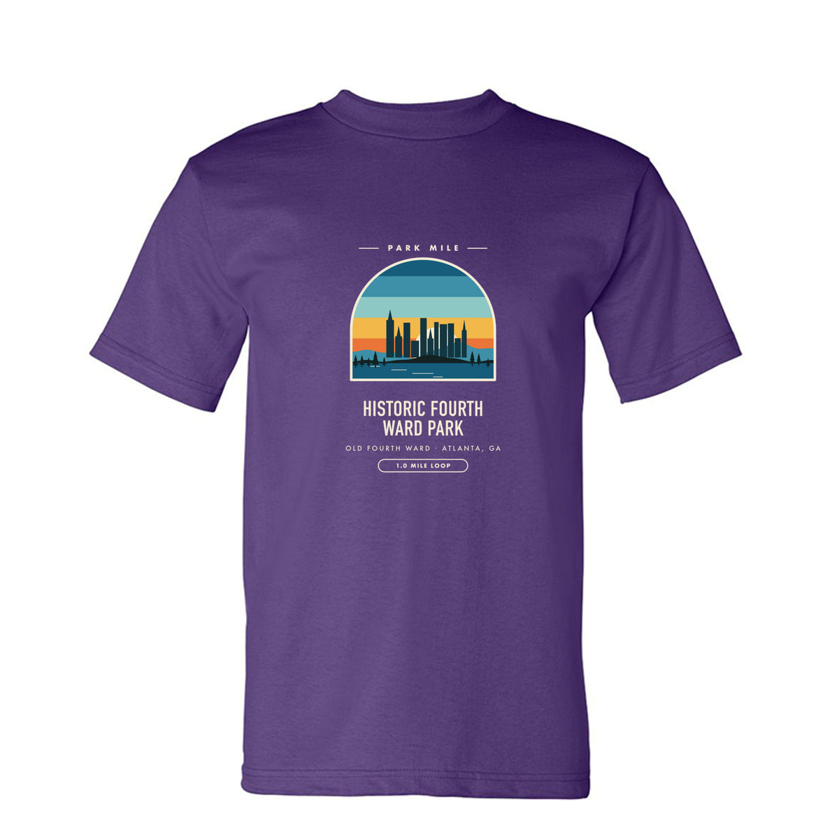 Historic Fourth Ward Park Finisher Tee in Purple – front