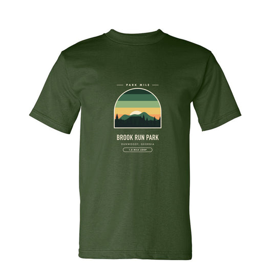 Brook Run Park Finisher Tee in Army – front