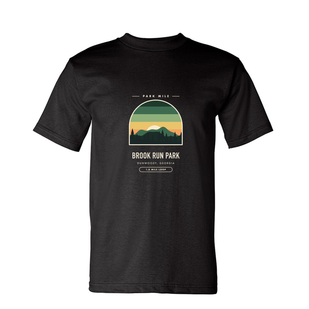 Brook Run Park Finisher Tee in Black – front