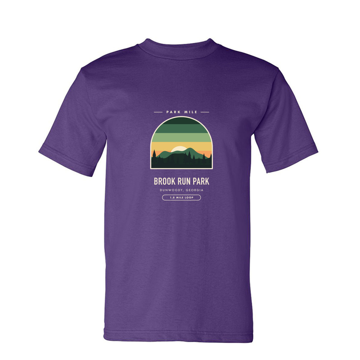 Brook Run Park Finisher Tee in Purple – front