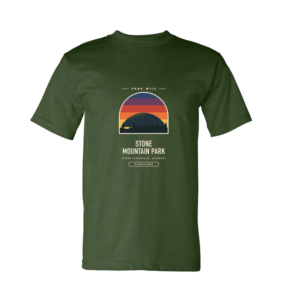 Stone Mountain Park Finisher Tee in Army – front
