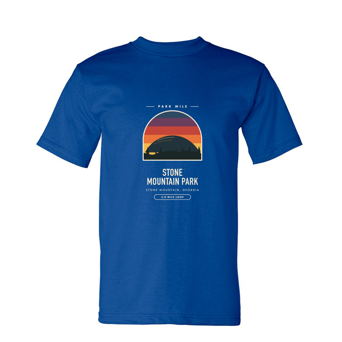 Stone Mountain Park Finisher Tee in Royal – front