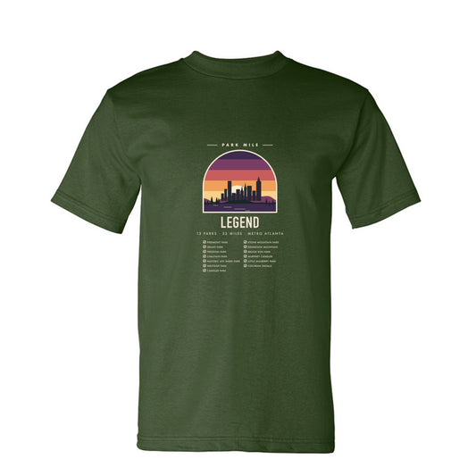 Park Mile Legend Tee in Army – front
