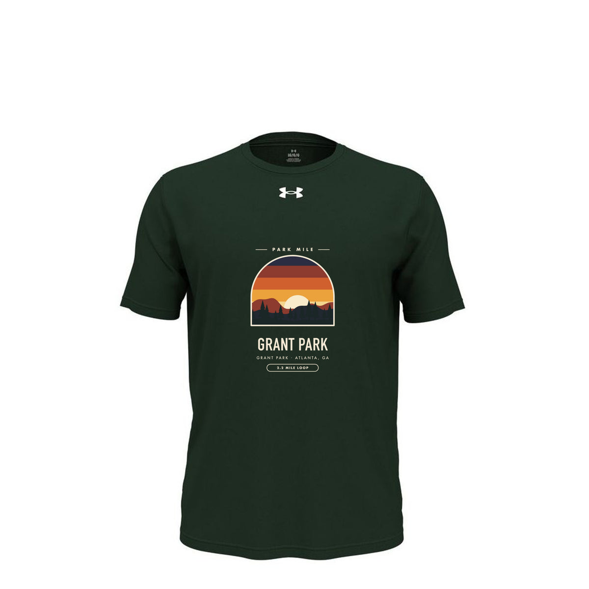 Grant Park Finisher Tech Tee in Forest Green – front
