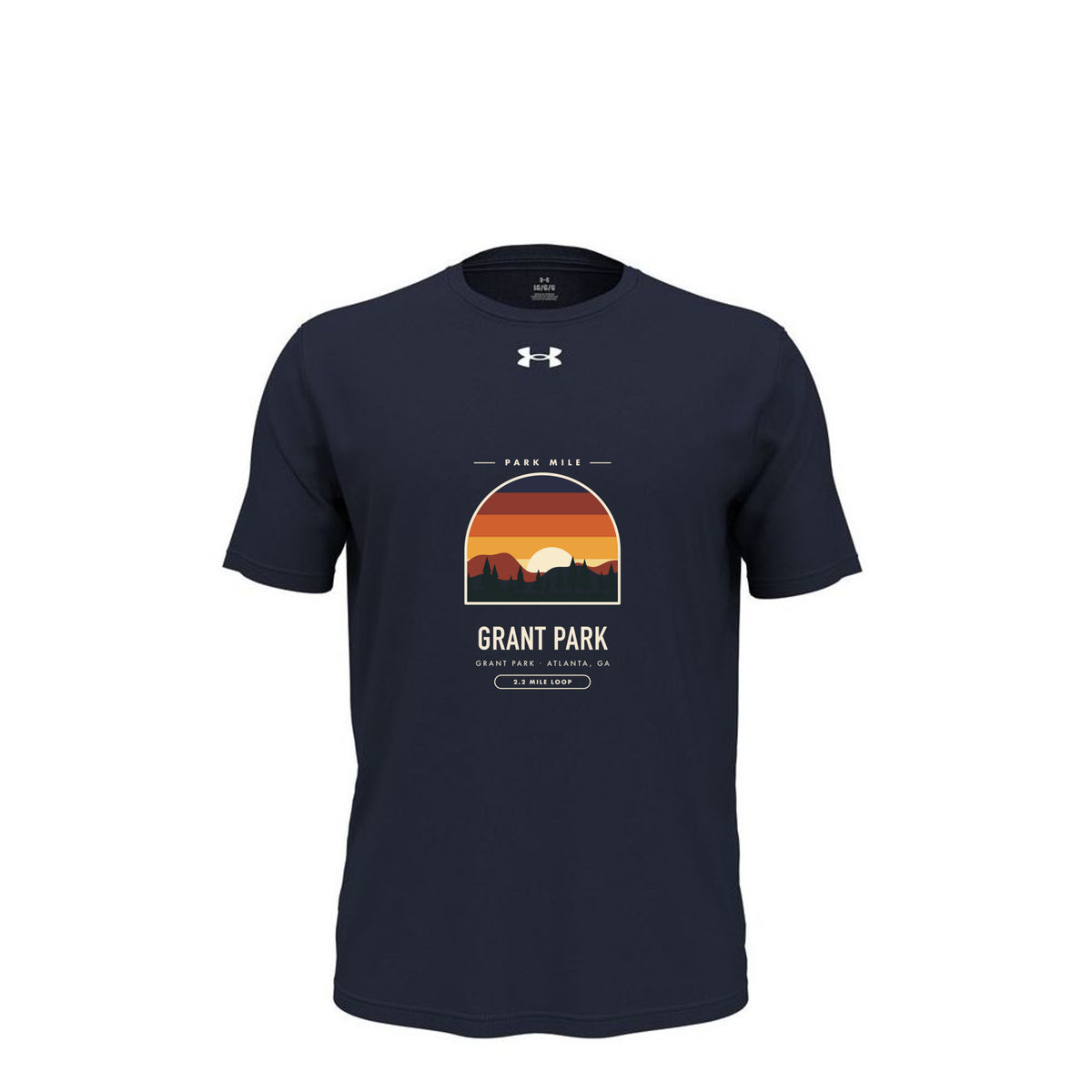 Grant Park Finisher Tech Tee in Midnight Navy – front