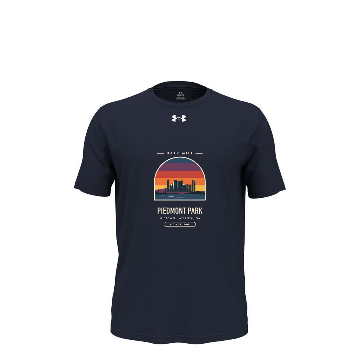 Piedmont Park Finisher Tech Tee in Midnight Navy – front