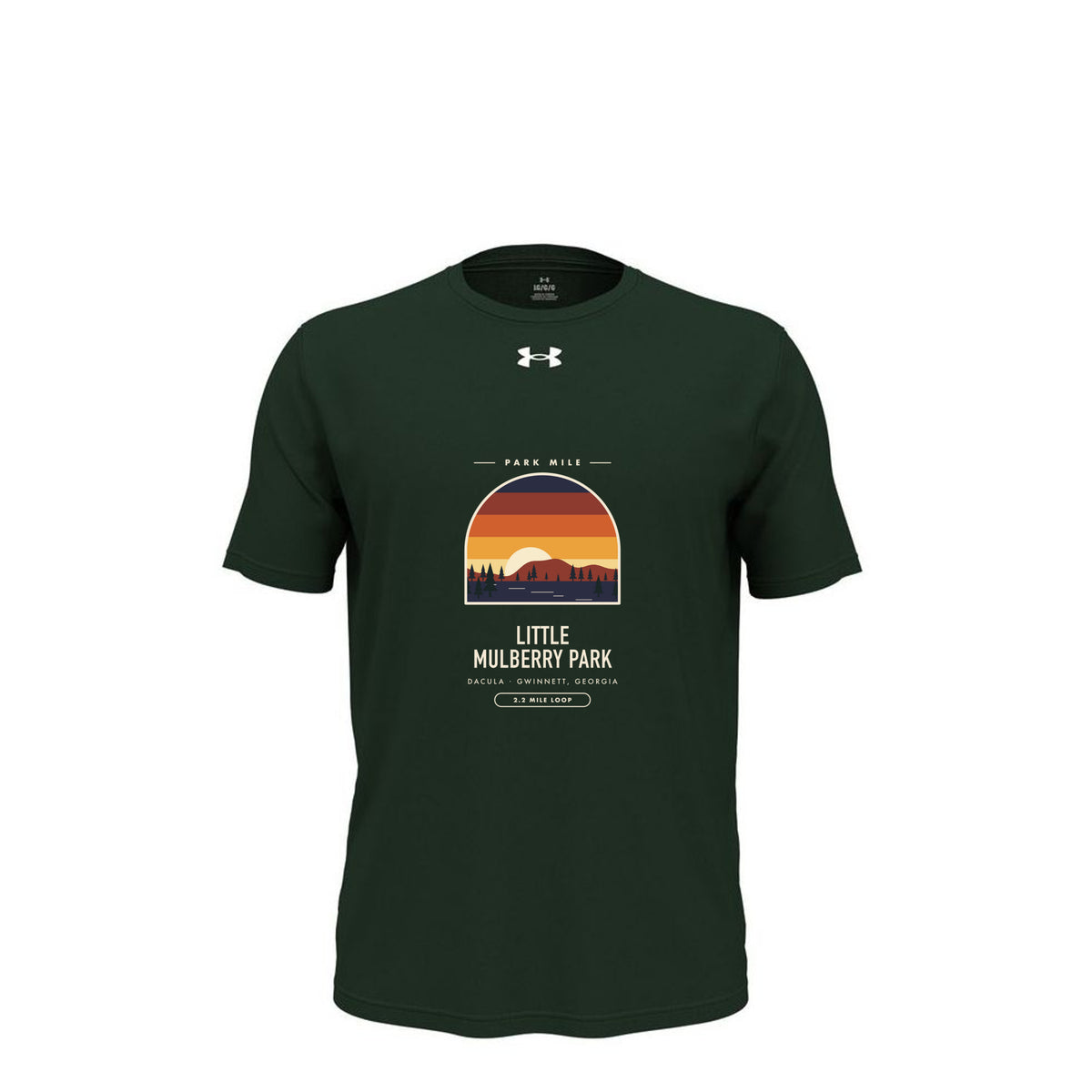 Little Mulberry Park Finisher Tech Tee in Forest Green – front