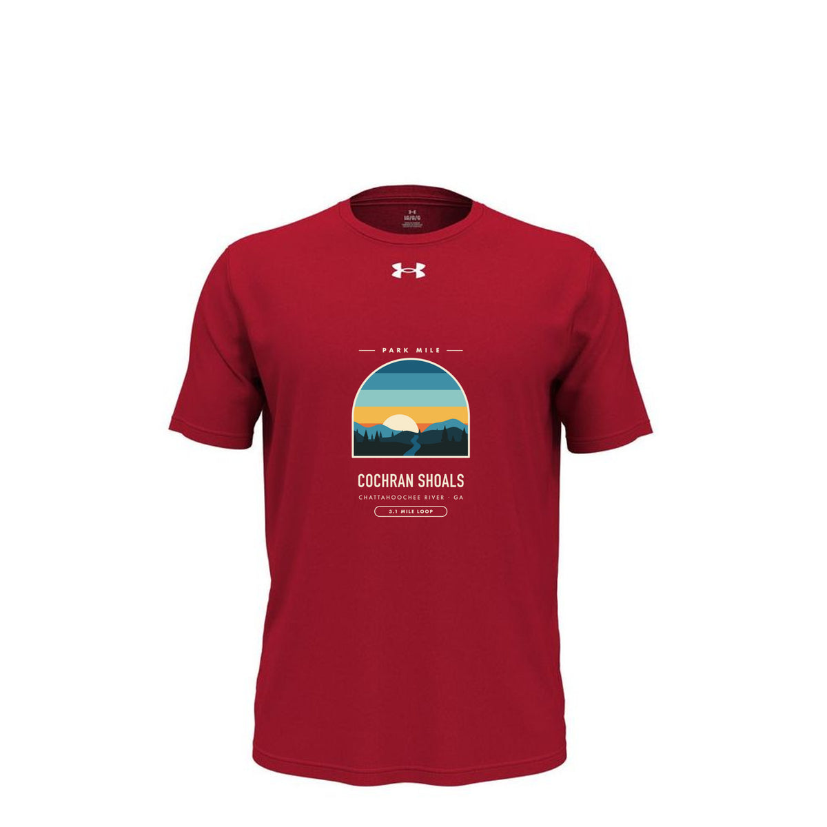 Cochran Shoals Finisher Tech Tee in Red – front