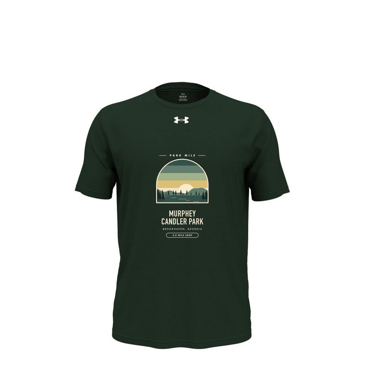 Murphey Candler Park Finisher Tech Tee in Forest Green – front