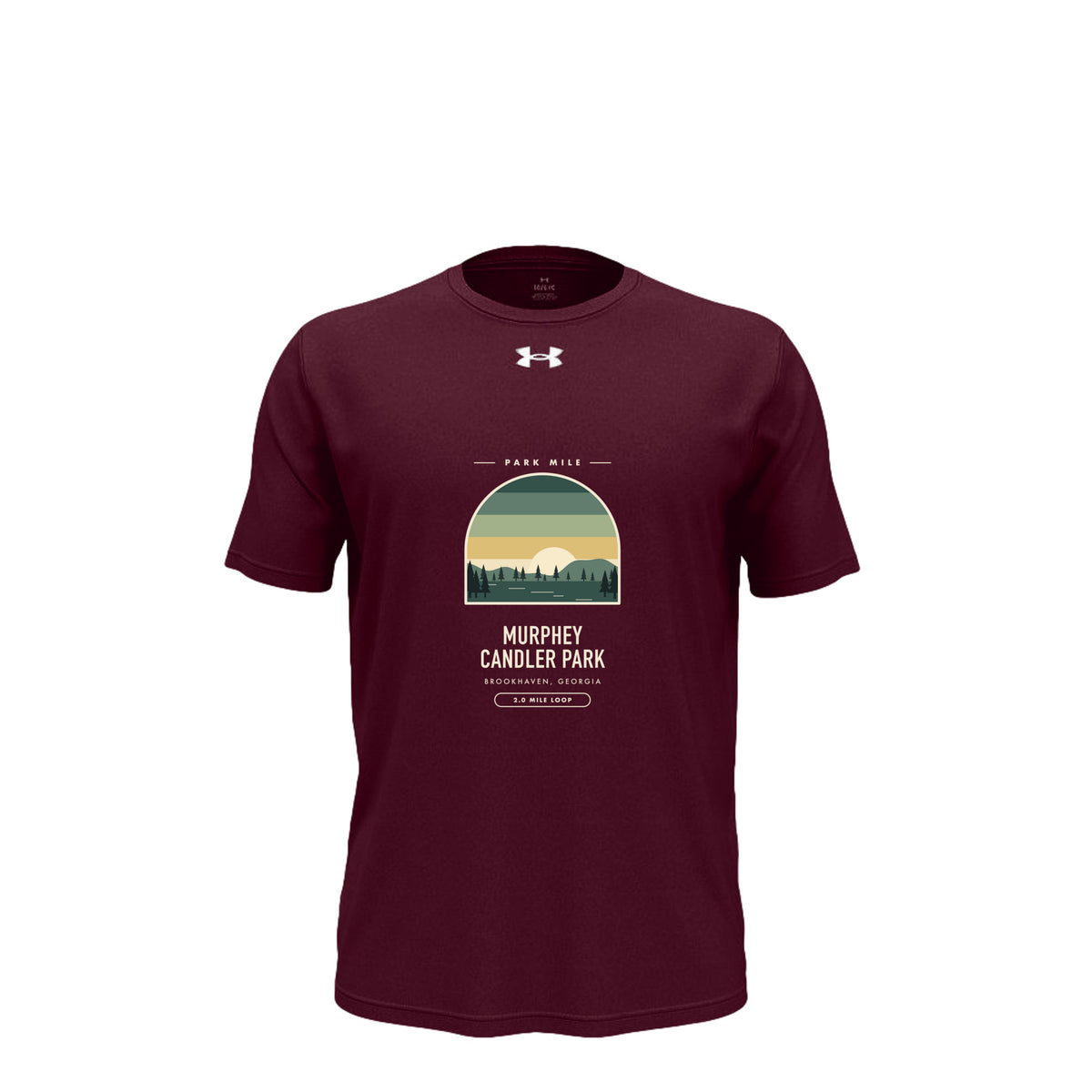 Murphey Candler Park Finisher Tech Tee in Maroon – front