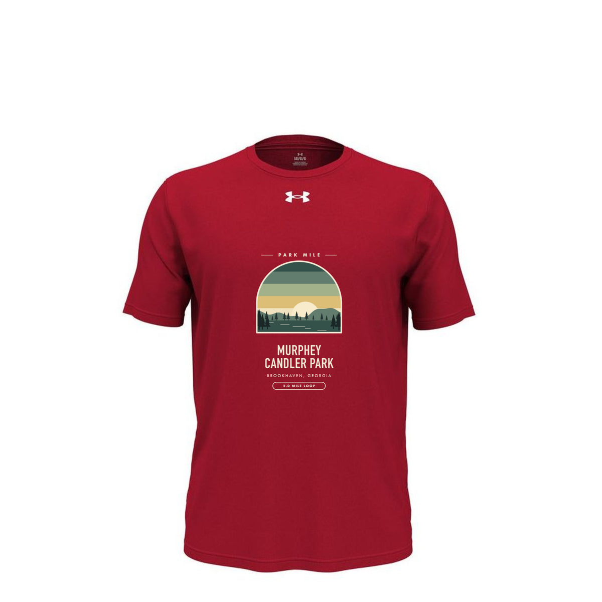 Murphey Candler Park Finisher Tech Tee in Red – front