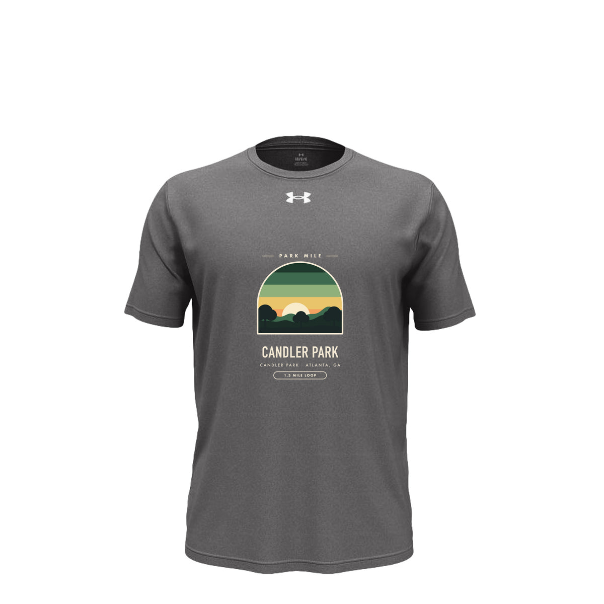 Candler Park Finisher Tech Tee in Castlerock – front