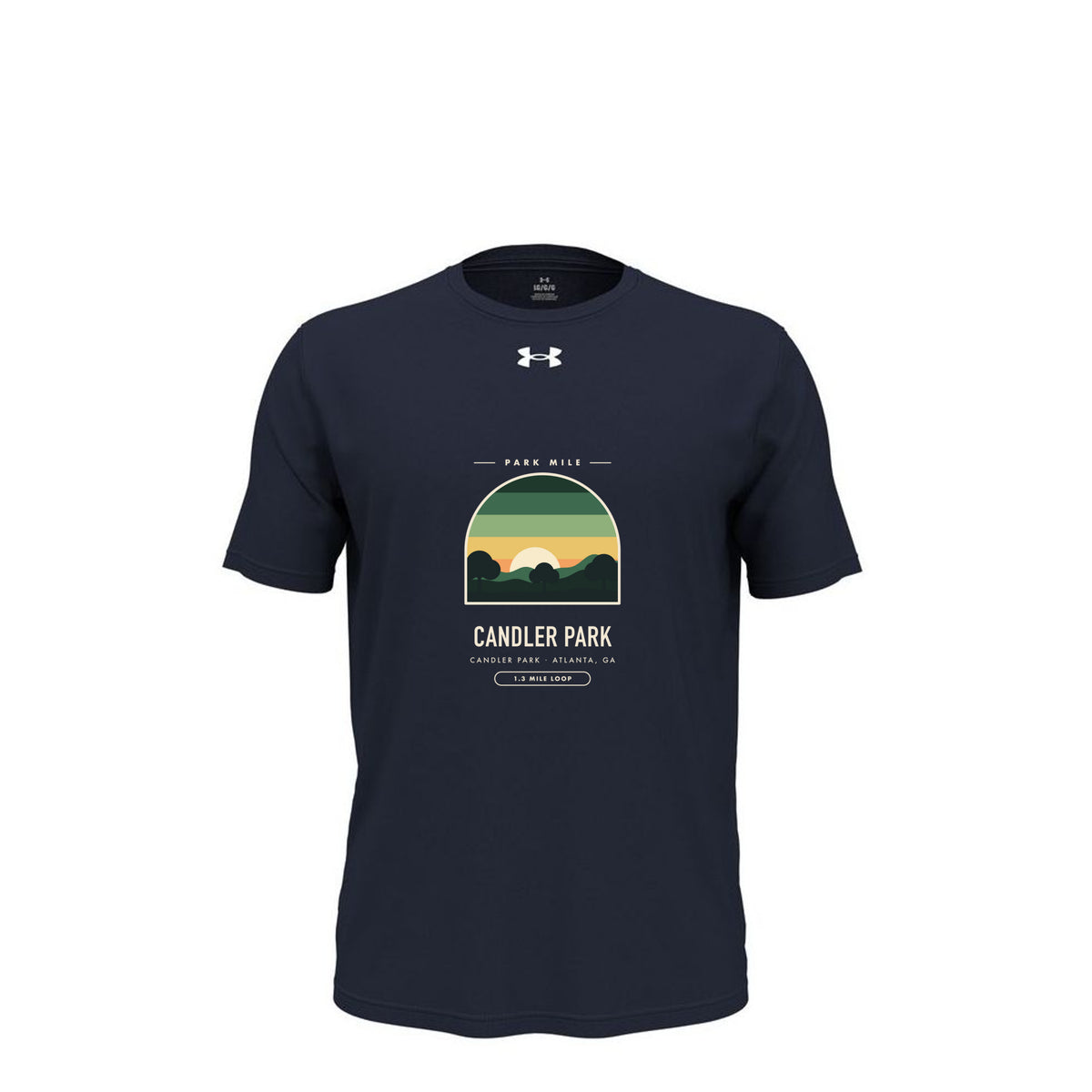 Candler Park Finisher Tech Tee in Midnight Navy – front