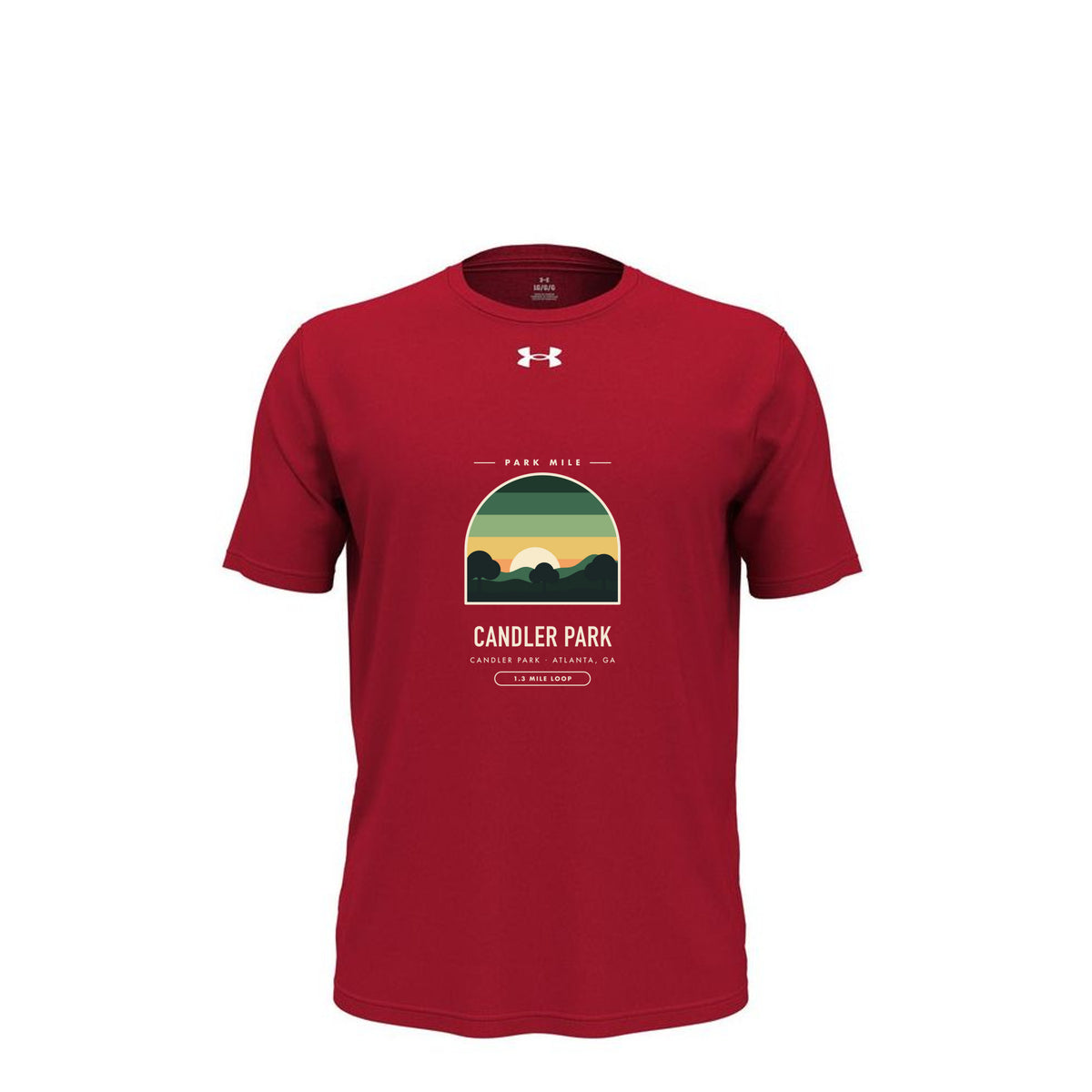 Candler Park Finisher Tech Tee in Red – front
