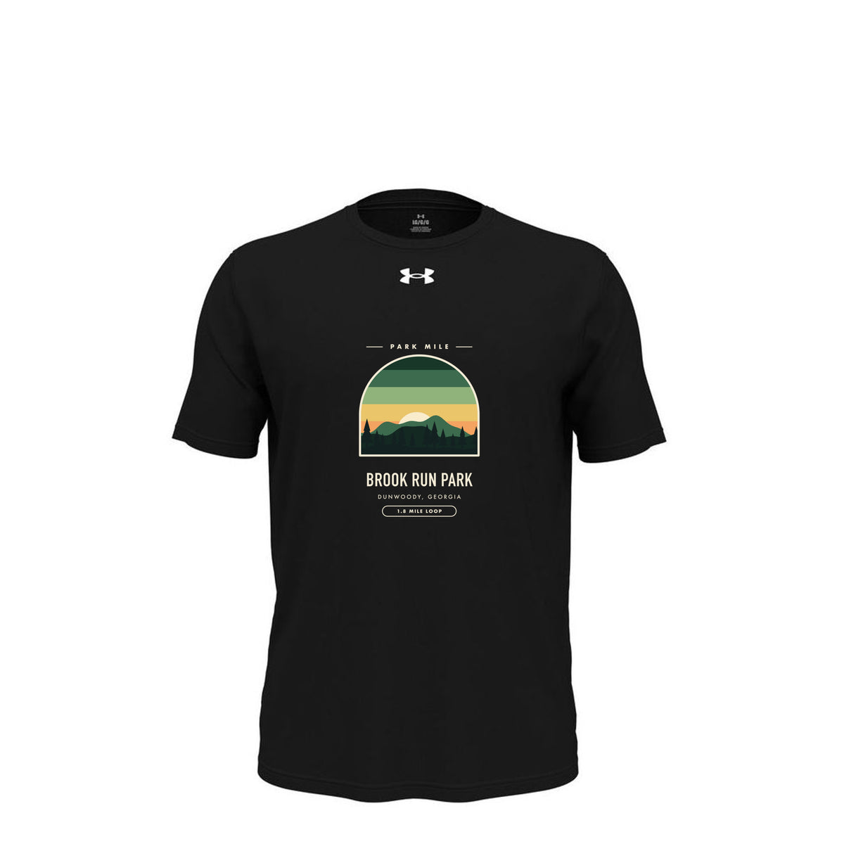 Brook Run Park Finisher Tech Tee in Black – front