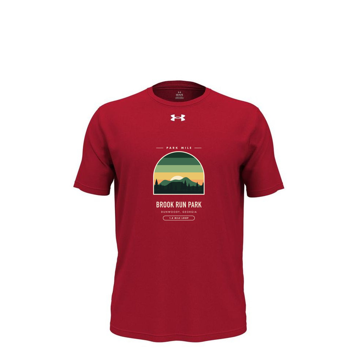 Brook Run Park Finisher Tech Tee in Red – front