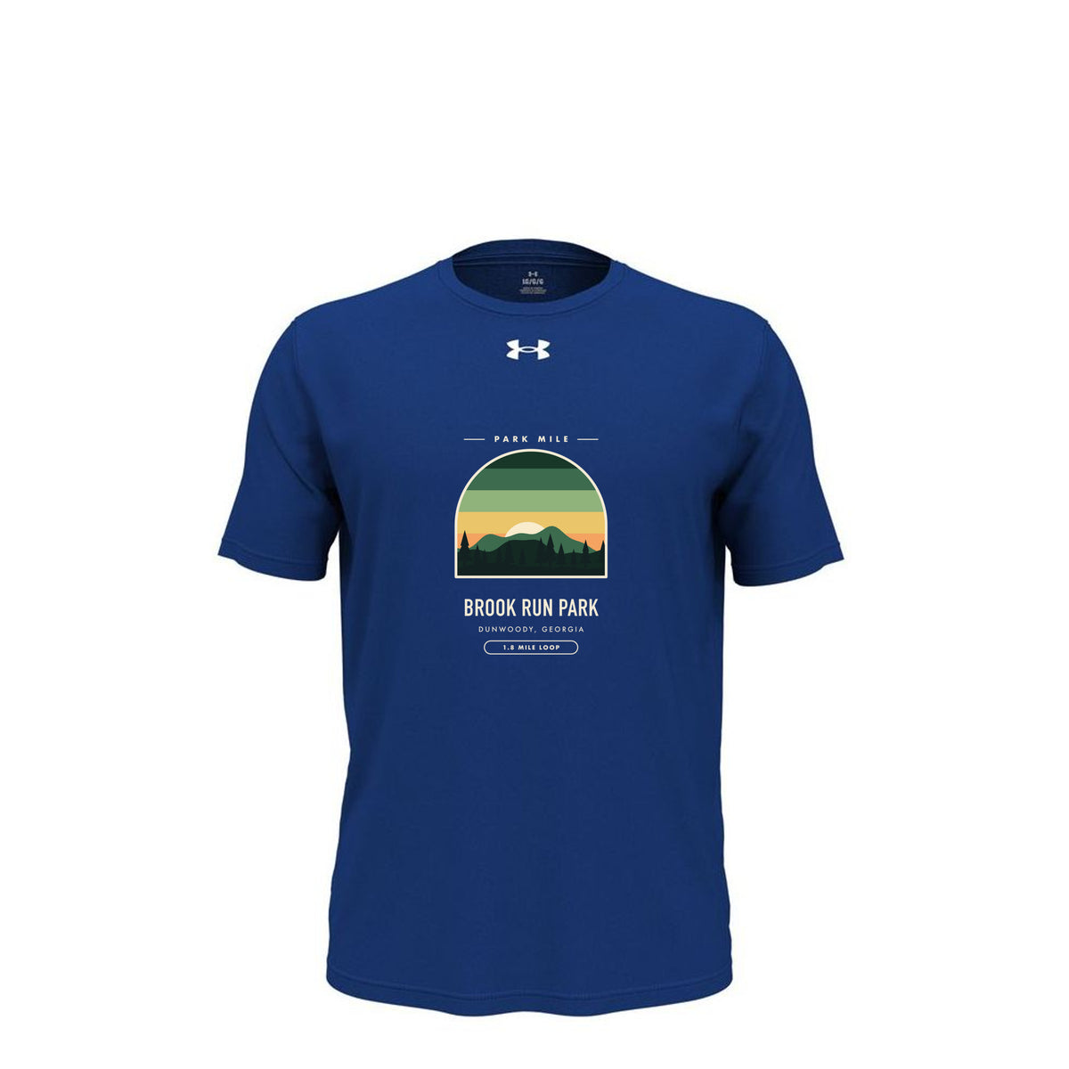 Brook Run Park Finisher Tech Tee in Royal – front