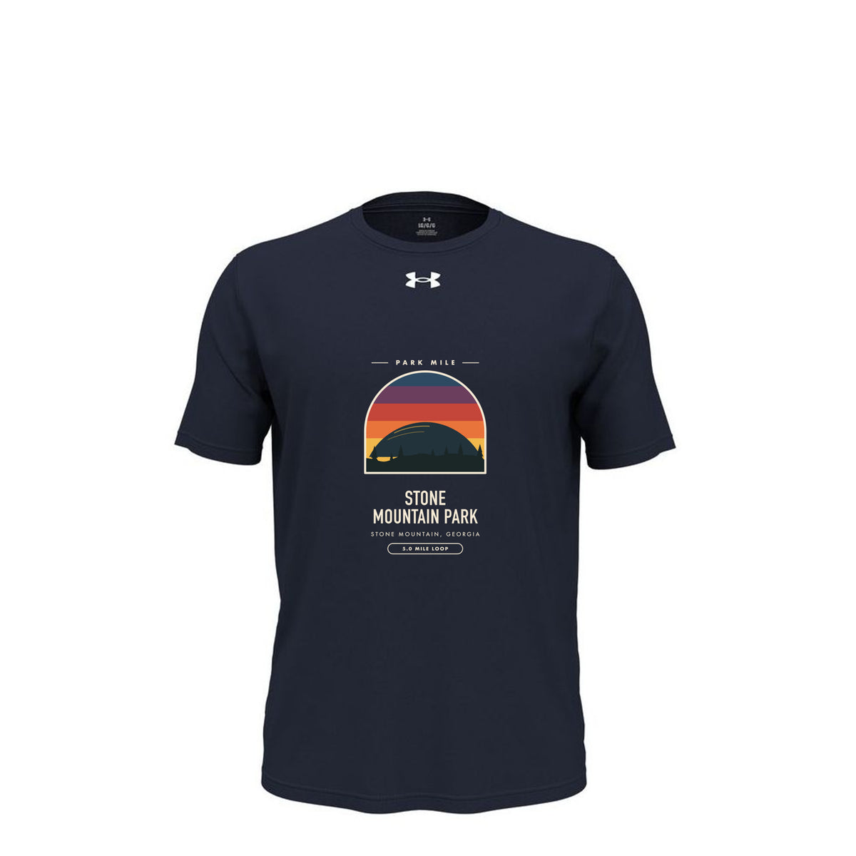 Stone Mountain Park Finisher Tech Tee in Midnight Navy – front