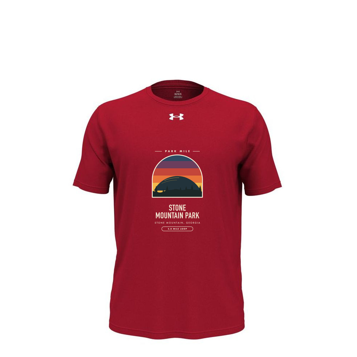 Stone Mountain Park Finisher Tech Tee in Red – front
