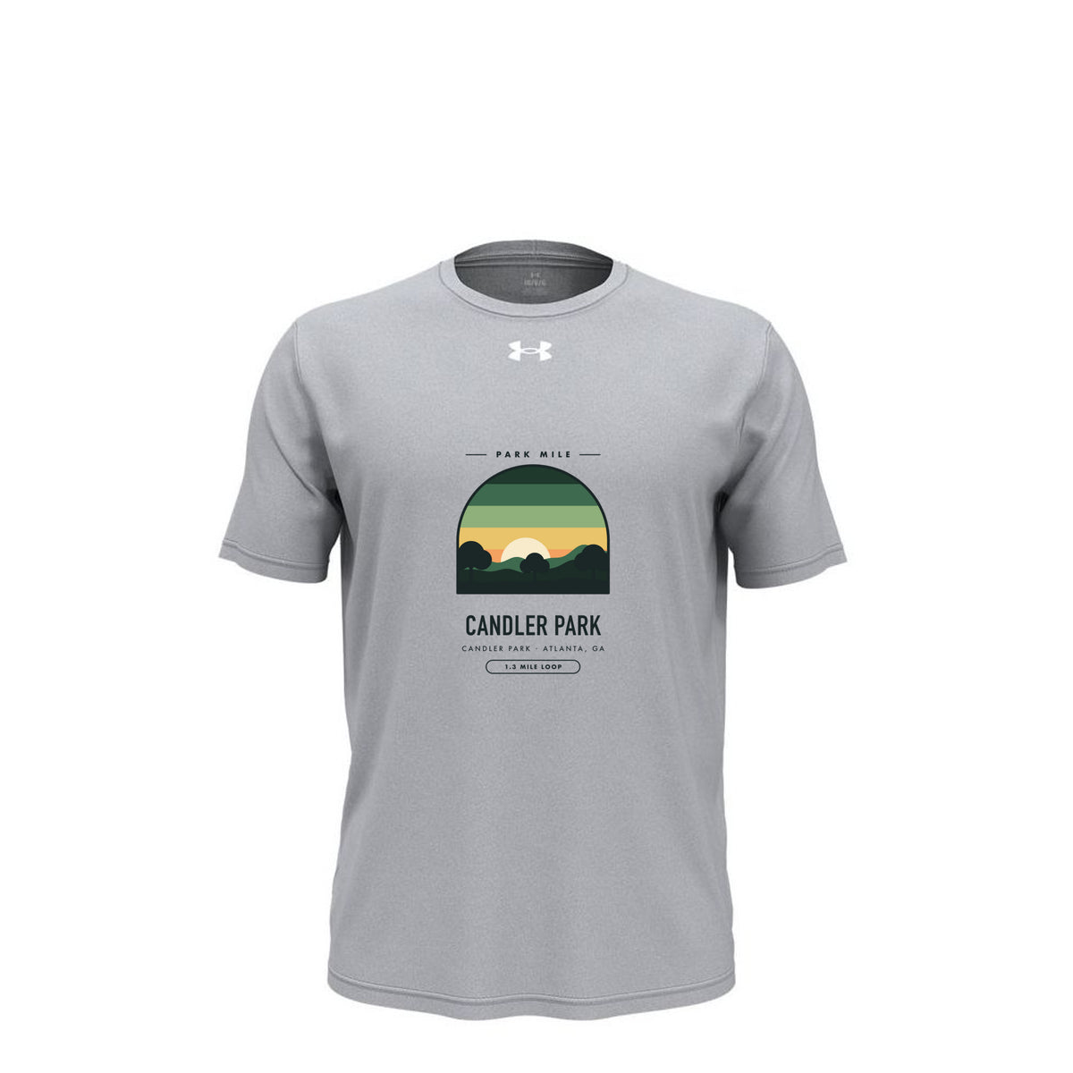 Candler Park Finisher Tech Tee (Light) in Mod Grey Light Heather – front