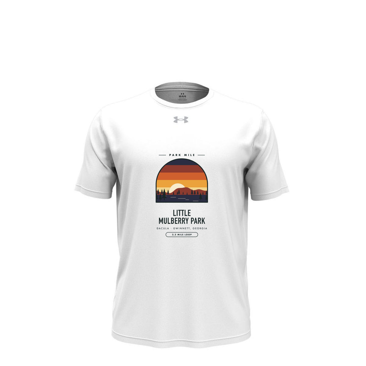 Little Mulberry Park Finisher Tech Tee (Light) in White/ Mod Grey – front