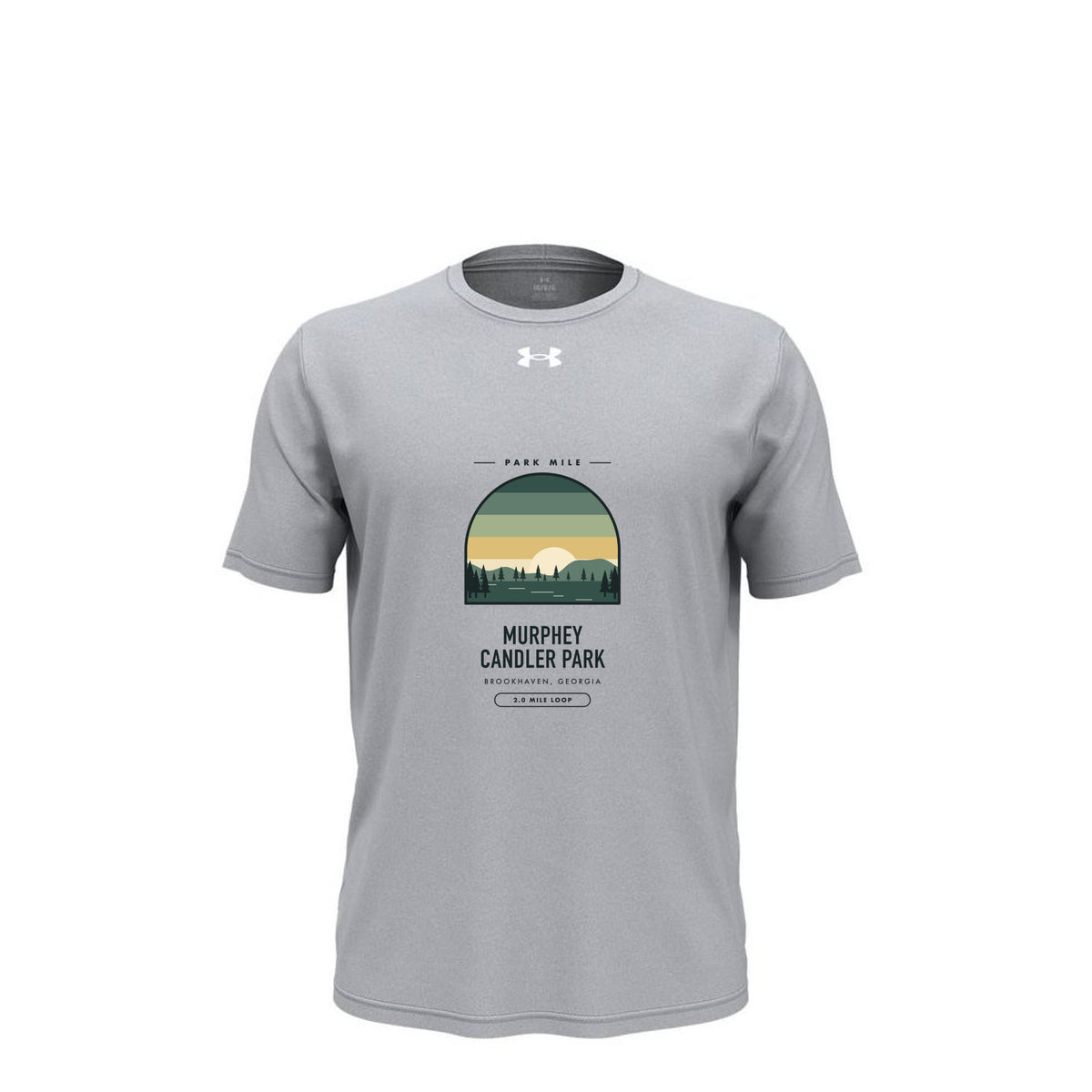 Murphey Candler Park Finisher Tech Tee (Light) in Mod Grey Light Heather – front