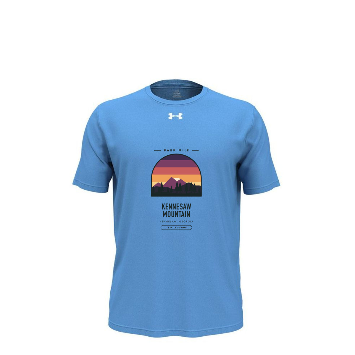 Kennesaw Mountain Finisher Tech Tee (Light) in Carolina Blue – front