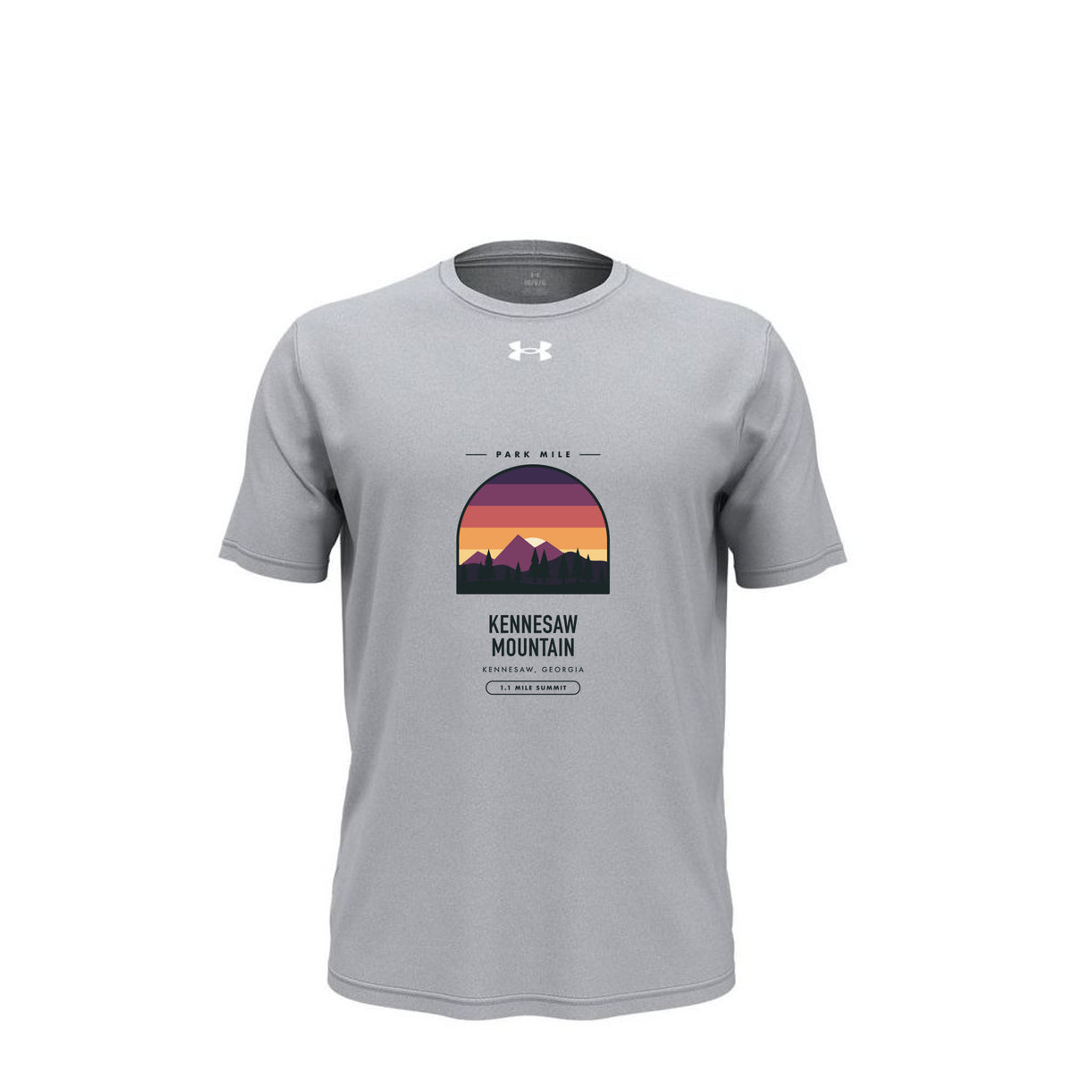 Kennesaw Mountain Finisher Tech Tee (Light) in Mod Grey Light Heather – front