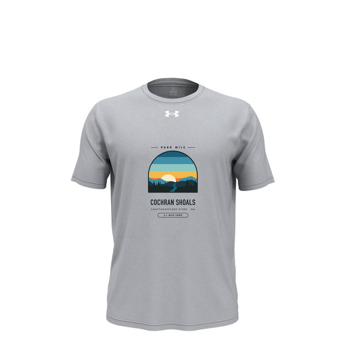 Cochran Shoals Finisher Tech Tee (Light) in Mod Grey Light Heather – front