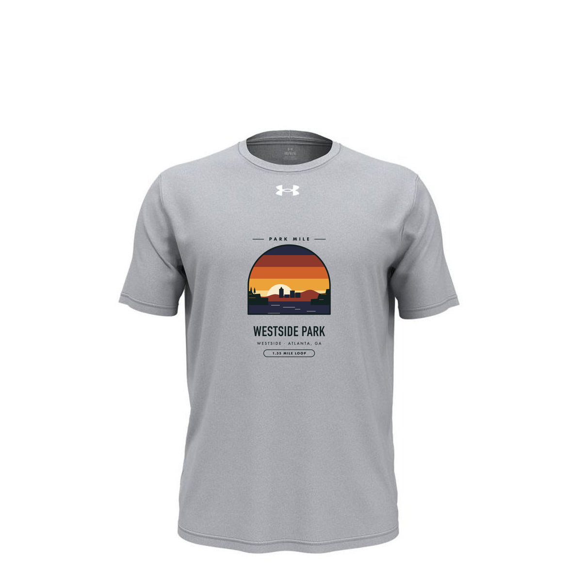 Westside Park Finisher Tech Tee (Light) in Mod Grey Light Heather – front