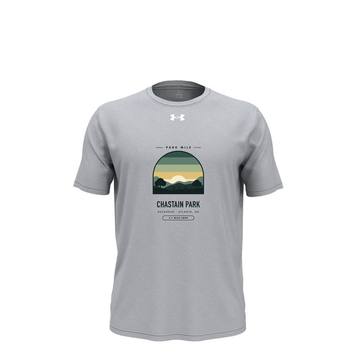 Chastain Park Finisher Tech Tee (Light) in Mod Grey Light Heather – front